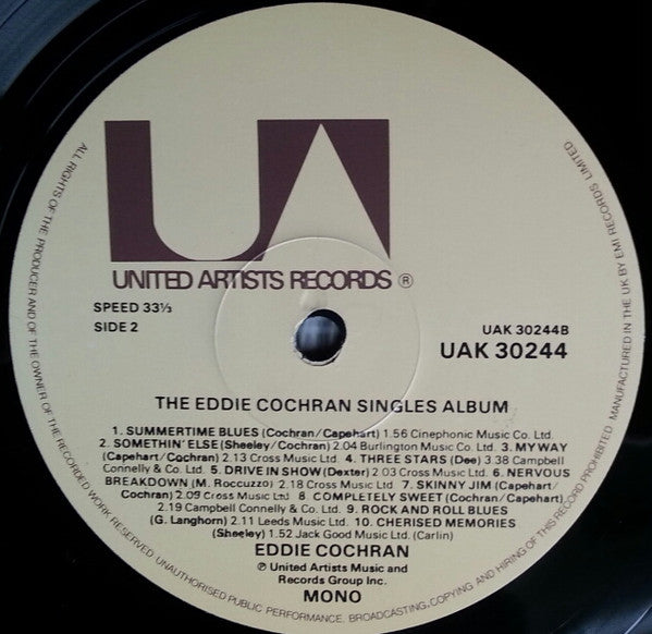 The Eddie Cochran Singles Album