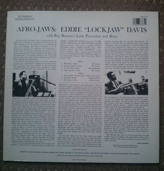 Master Release: Afro-Jaws by Eddie "Lockjaw" Davis