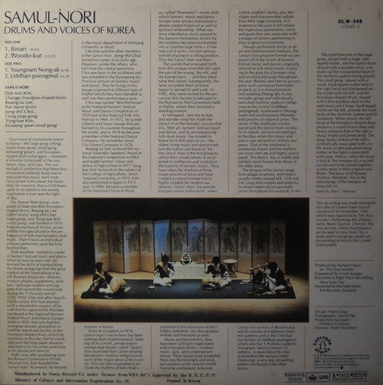 Master Release: Drums And Voices Of Korea by Samulnori
