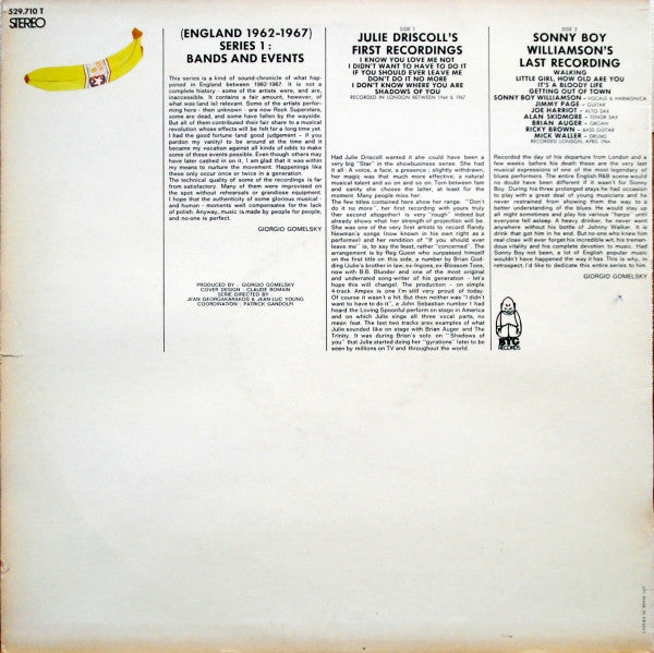 Release: Rock Generation Volume 10 - Julie Driscoll's First Recordings And Sonny Boy Williamson's Last-Vinyl-France-1972-529.710-1747219