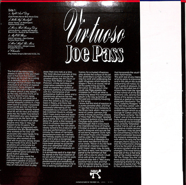 Master Release: Virtuoso by Joe Pass