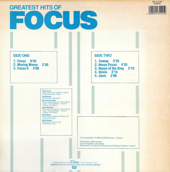 Greatest Hits Of Focus
