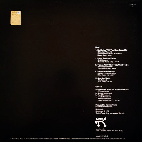 Master Release: This One's For Blanton by Duke Ellington