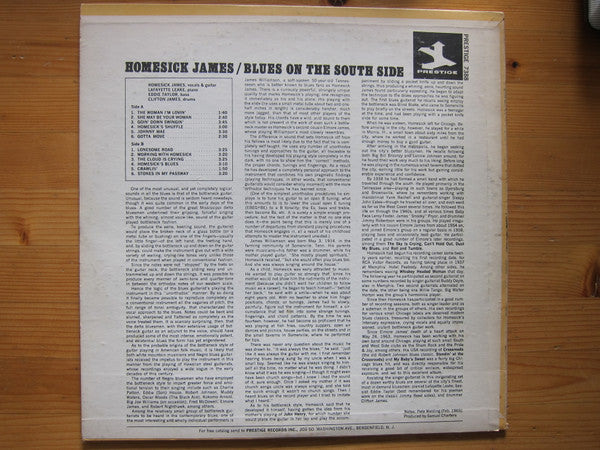 Master Release: Blues On The South Side by Homesick James