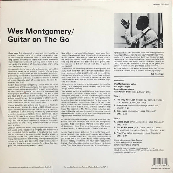 Release: Guitar On The Go-Vinyl-US-1990-OJC-489, RLP-9494-5992250