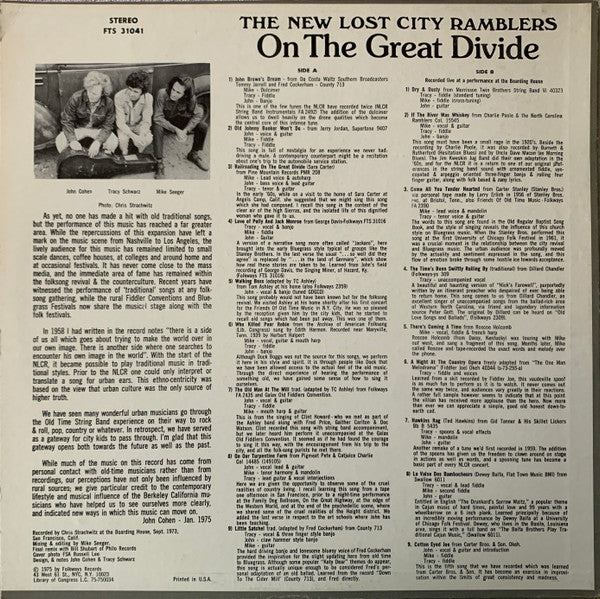 Release: On The Great Divide-Vinyl-US-1975-FTS 31041-3419720