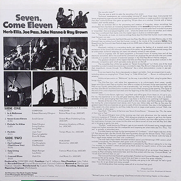 Master Release: Seven, Come Eleven (From Their Live Performance At The Concord Summer Festival) by Herb Ellis