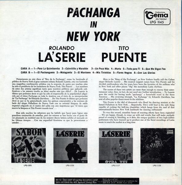 Master Release: Pachanga In New York by Rolando La Serie