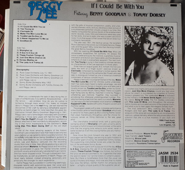 Master Release: If I Could Be With You by Peggy Lee