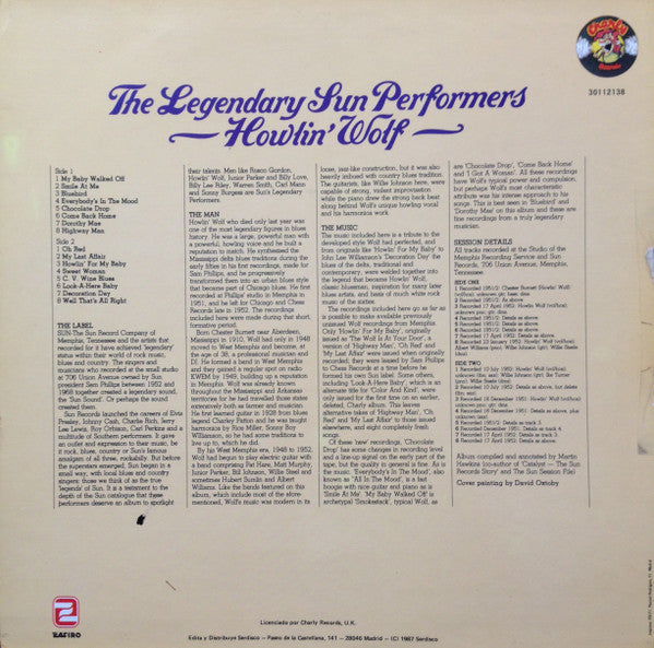 Release: The Legendary Sun Performers-Vinyl-Spain-1987-30.112138-8734093