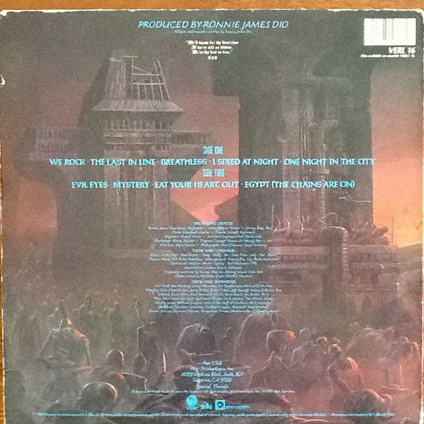 Release: The Last In Line-Vinyl-UK-1984-VERL 16, 822 366-1-2145081