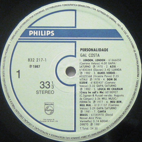 Master Release: Personalidade by Gal Costa