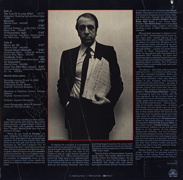 Master Release: Bluesine by Martial Solal
