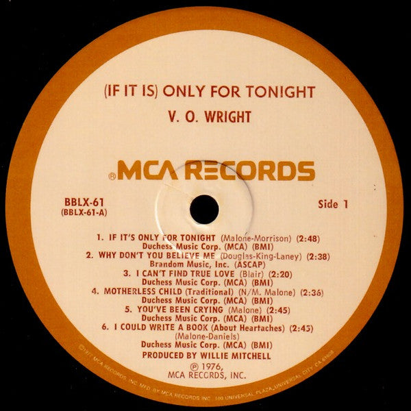 Master Release: (If It Is) Only For Tonight by O.V. Wright