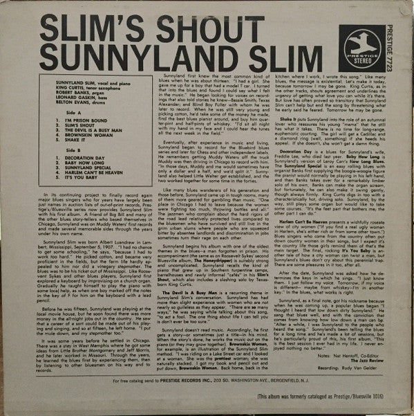Master Release: Slim's Shout by Sunnyland Slim