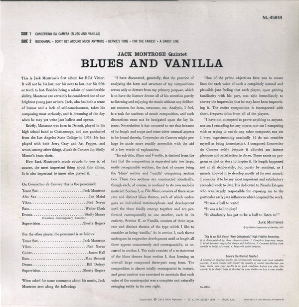 Release: Blues And Vanilla-Vinyl-Spain-1984-NL-45844-6415624