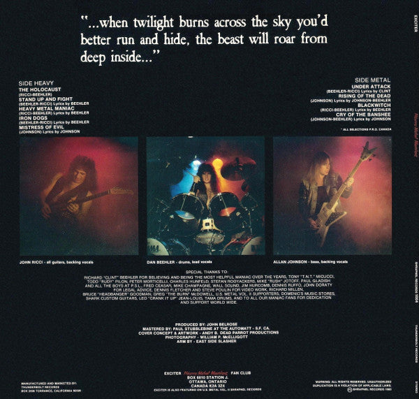 Release: Heavy Metal Maniac-Vinyl-US-1983-SHRAPNEL 1004-1842517