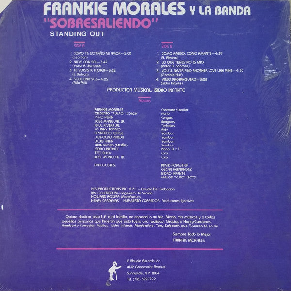 Master Release: "Sobresaliendo" - Standing Out by Frankie Morales Y La Banda