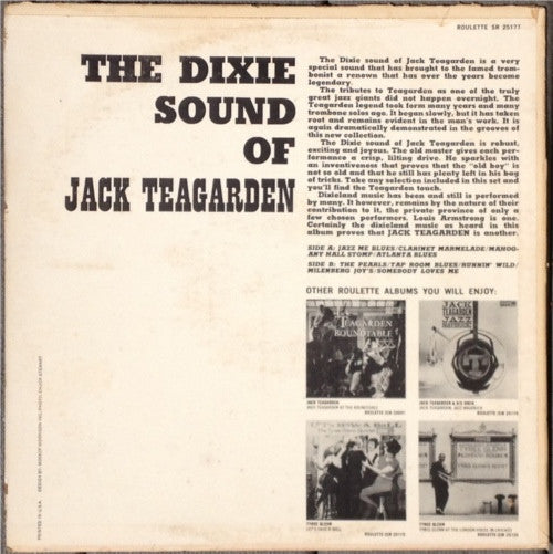 Release: The Dixie Sound Of Jack Teagarden-Vinyl-US-1962-SR 25177-4393886