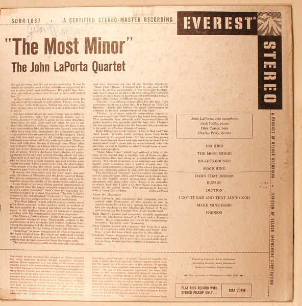 Release: The Most Minor-Vinyl-US-1959-SDBR 1037-6647753