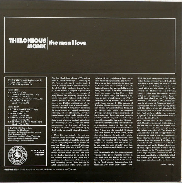 Release: The Man I Love-Vinyl-Japan-1984-K18-P9332, BLP-30141-7922157