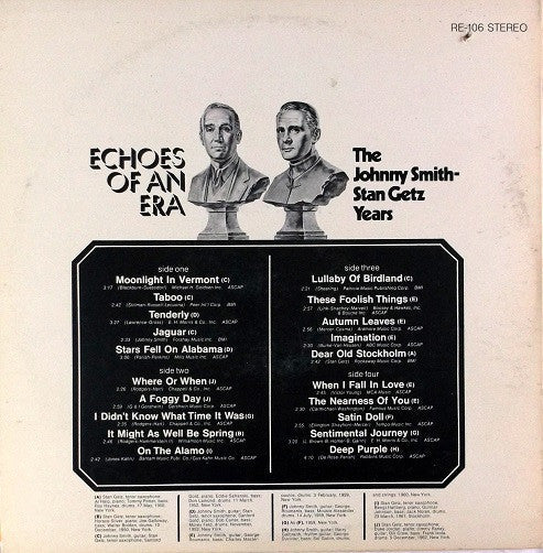 Release: The Johnny Smith - Stan Getz Years-Vinyl-US-None-RE-106-6468681