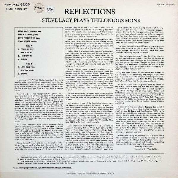 Release: Reflections-Vinyl-US-1983-OJC-063, NJ-8206, 8206-2413972