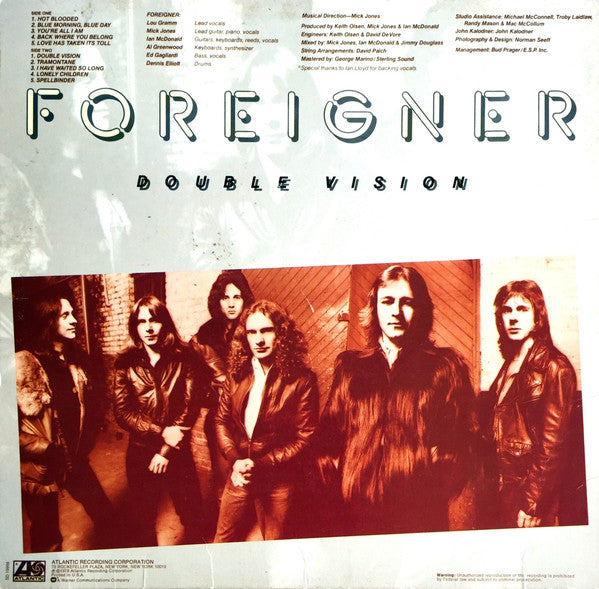 Release: Double Vision-Vinyl-US-1979-SD 19999-7374509