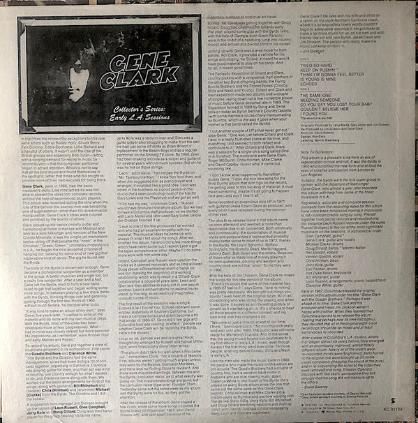 Release: Collector's Series: Early L.A. Sessions-Vinyl-US-1972-KC 31123-1993577