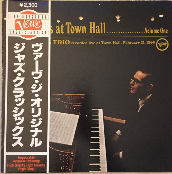 Master Release: Bill Evans At Town Hall (Volume One) by Bill Evans