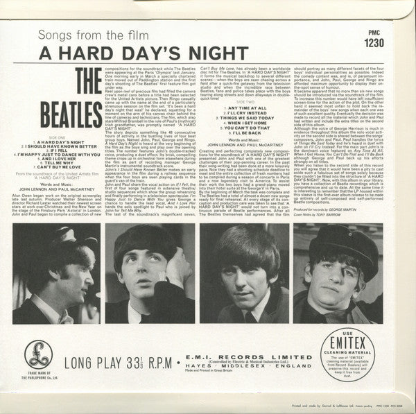 Release: A Hard Day's Night-Vinyl-Worldwide-2014-0602537825721, 0602537825721, PMC 1230, 5099963380019-6074075