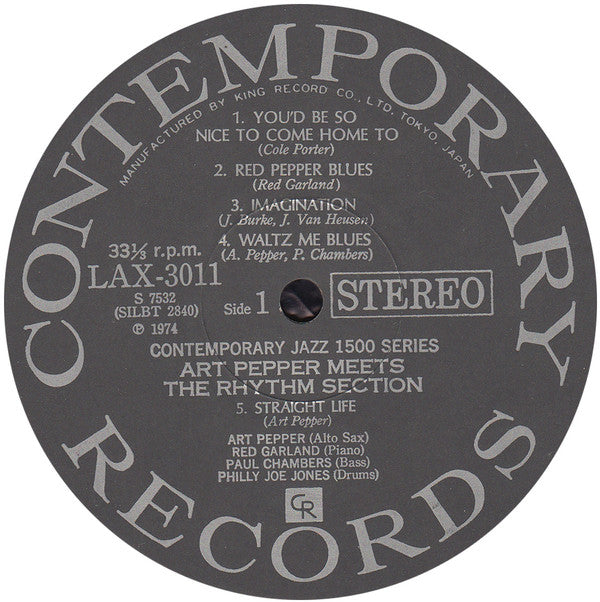 Art Pepper Meets The Rhythm Section