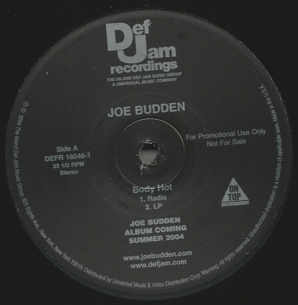 Master Release: Body Hot by Joe Budden