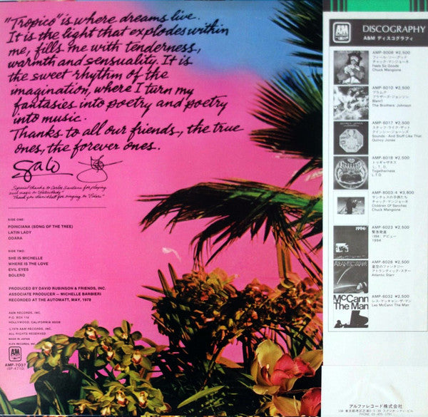 Release: Tropico-Vinyl-Japan-1979-AMP 7037-7939214