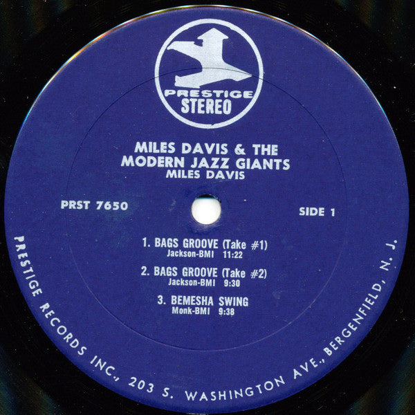 Release: Miles Davis And The Modern Jazz Giants-Vinyl-US-1969-PR 7650, PRST 7650-7652609