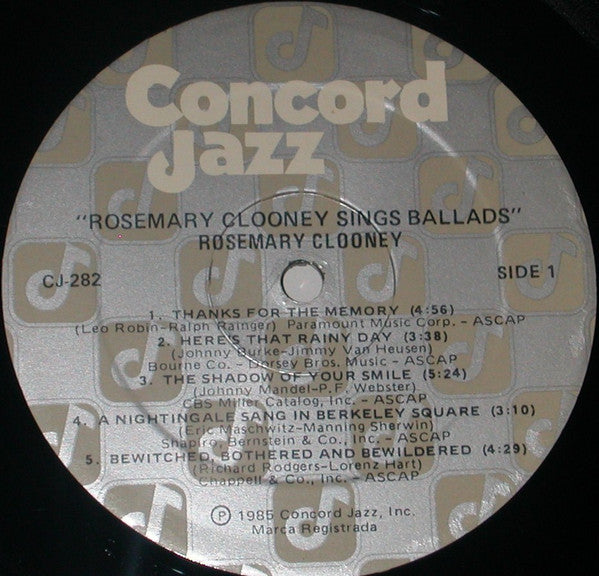 Rosemary Clooney Sings Ballads