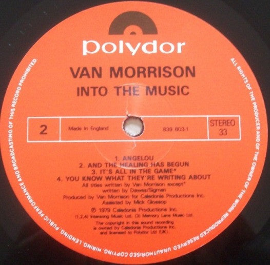 Master Release: Into The Music by Van Morrison