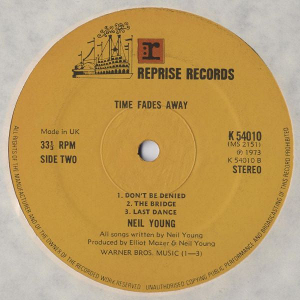 Master Release: Time Fades Away by Neil Young