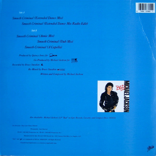 Release: Smooth Criminal-Vinyl-US-1988-49 07895-2393971
