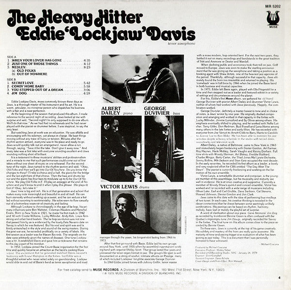 Master Release: The Heavy Hitter by Eddie "Lockjaw" Davis