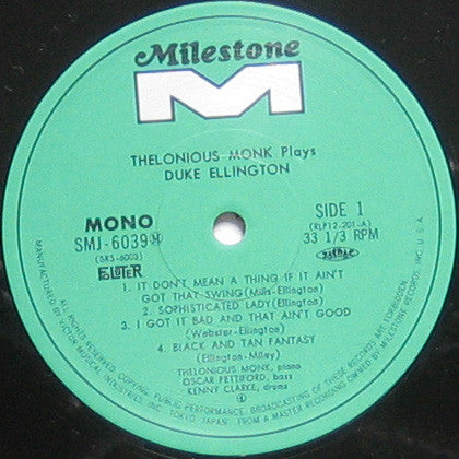 Thelonious Monk Plays Duke Ellington