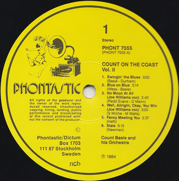 Release: Count On The Coast-Vinyl-Sweden-1984-PHONT 7555-1094878