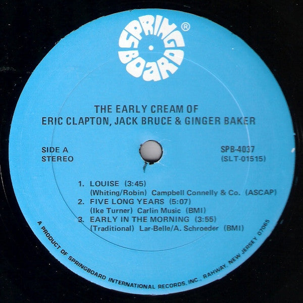 Master Release: The Early Cream Of Eric Clapton, Jack Bruce & Ginger Baker by Eric Clapton