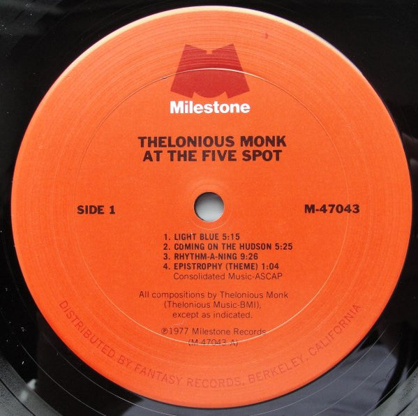 Release: At The Five Spot-Vinyl, Vinyl, All Media-US-1977-M-47043-2312656
