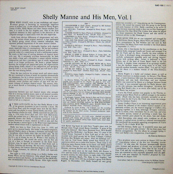 Release: The West Coast Sound Volume 1-Vinyl-US-1984-OJC-152, C-3507-2654539