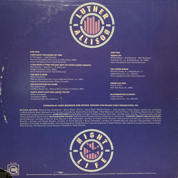 Release: Night Life-Vinyl-US-1976-G6-974S1-12280650