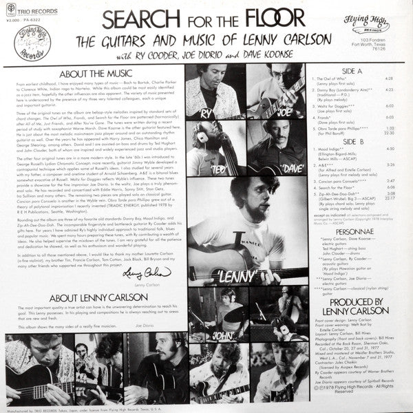 Master Release: Search For The Floor by Lenny Carlson