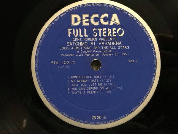 Satchmo At Pasadena