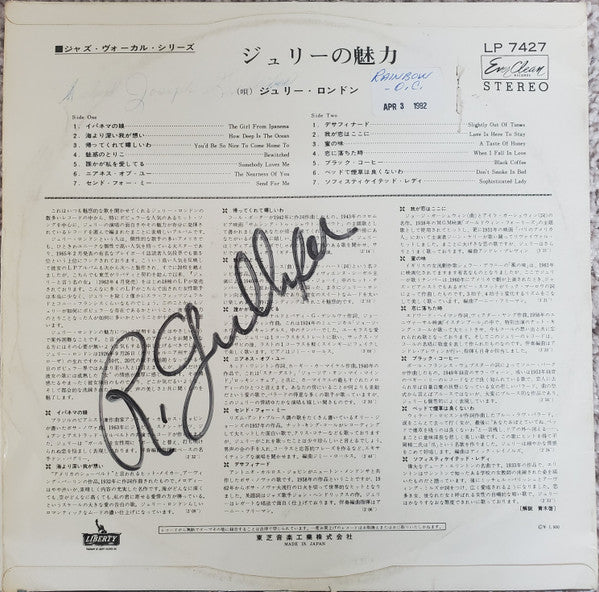 Release: Julie's Golden Greats-Vinyl-Japan-None-LP 7427-17403382
