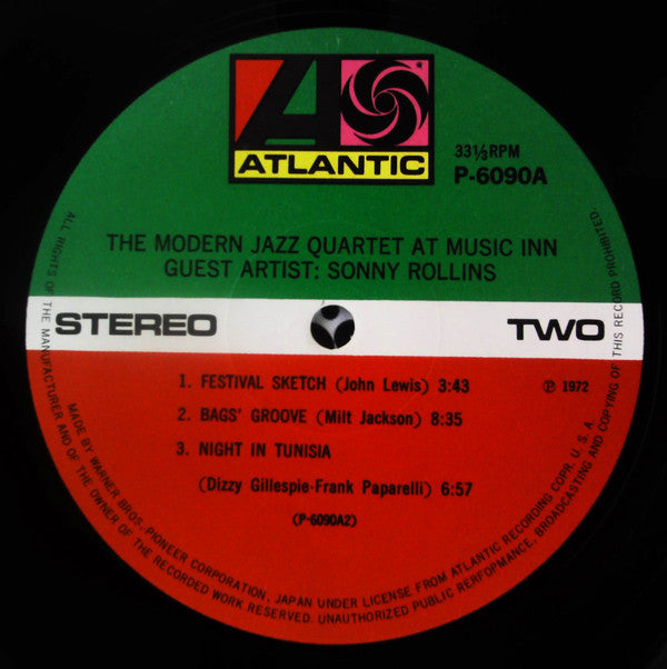 The Modern Jazz Quartet At Music Inn —  Volume 2